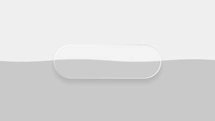 Poster - Liquid glass template animation showing an oval button appearing, moving across, and disappearing with wave-like background movement.