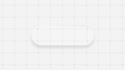 Fototapete - White liquid glass template stretching horizontally. UI element morphing and retracting on grid background animation footage.