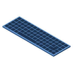 Leinwandbilder - Isometric computer keyboard. Modern computer keyboard. Computer hardware components. Isometric technology. Vector illustration