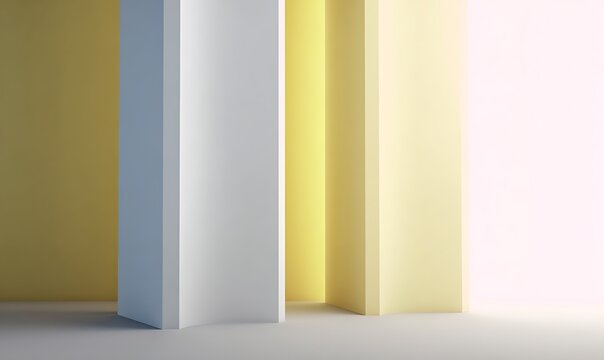 Abstract composition of colored geometric forms