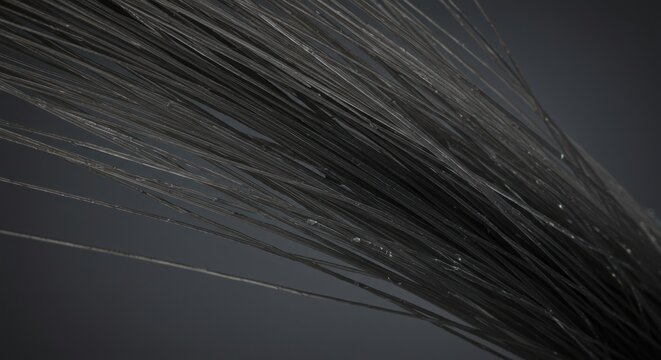 Monochromatic abstract of sleek, interwoven strands on a gradient backdrop design