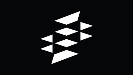 Poster - Abstract black and white tile pattern design for modern decorative backgrounds