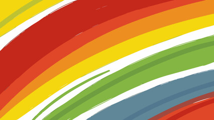 Poster - Abstract brushstroke rainbow background with transparency suitable for various design uses