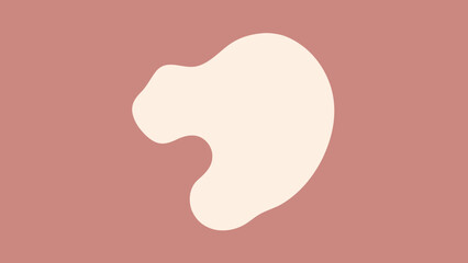 Poster - Abstract organic shape on a muted pink background suitable for modern design applications