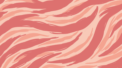 Poster - Abstract vector illustration of red and pink brushstroke waves on a white canvas