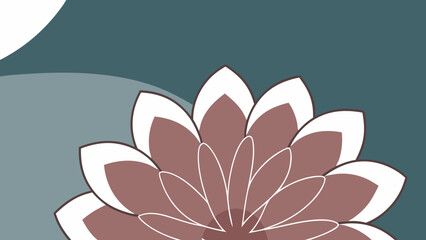 Poster - Beautiful abstract floral design with earthy tones and modern composition for backgrounds