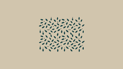 Poster - Elegant abstract composition featuring leafy elements suitable for various design projects