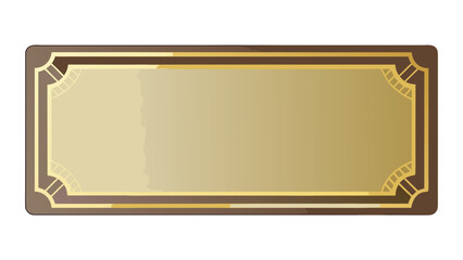 Poster - Decorative rectangular frame on a transparent background with elegant design elements