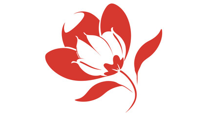Poster - Elegant red and white floral vector illustration suitable for various design purposes