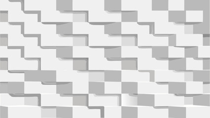 Poster - Abstract geometric pattern in gray and white creating a textured repeating design