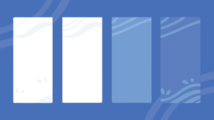 Fototapete - Abstract graphic composition featuring rectangles with wavy lines in shades of blue