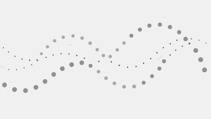 Poster - Digital data stream visualization dotted waves representing information flow concept