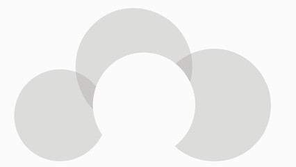 Poster - Minimalist cloud silhouette crafted with overlapping soft circles on a clean white background