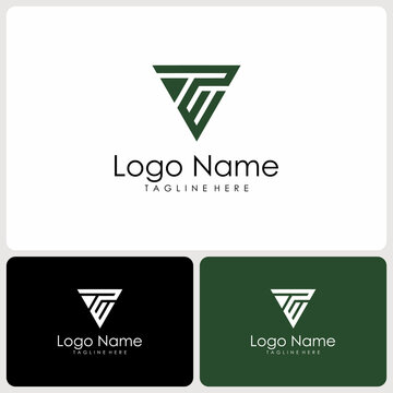 vector logo initials PW. concept logo