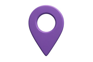Fototapete - 3d location pin pointing place on transparent background, perfect for indicating position on map