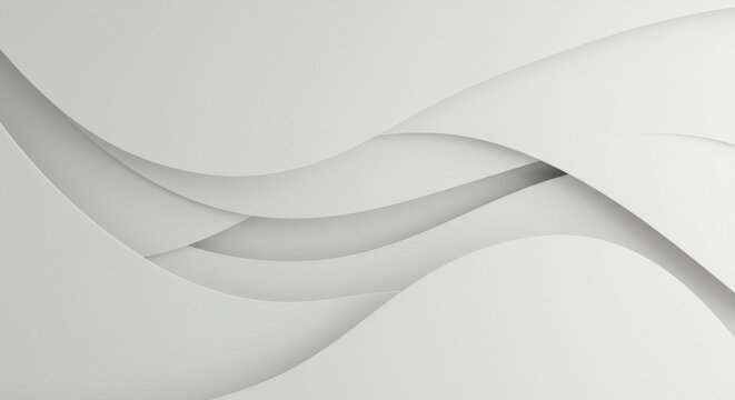 Abstract White Waves Layered Background for Design Concepts