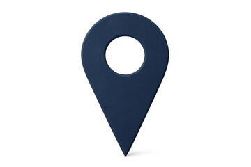 Fototapete - Blue location pin pointing position on transparent background, ideal for travel and navigation concepts