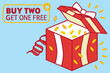 © Nazrul Kabir - Buy Two Get One Free Gift Box Promotion Illustration