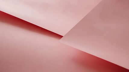 Poster - Soft pink paper planes intersecting with deep red shadows abstract background