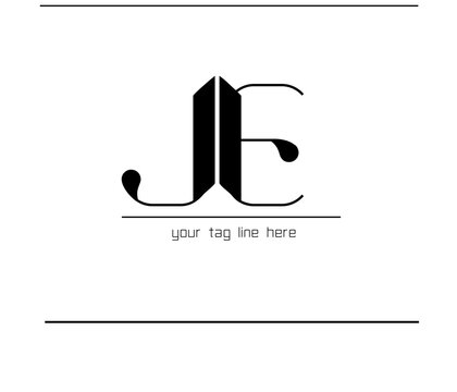 JE Emblem Logo – Elegant Interlocking Calligraphy Letters J and E