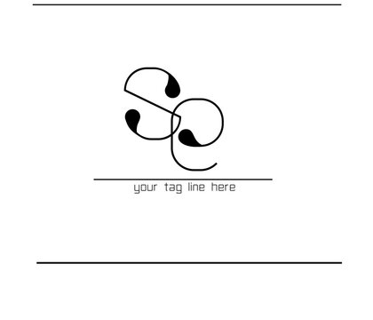 Modern ES Logo – Minimal Calligraphy Design of E and S Letters