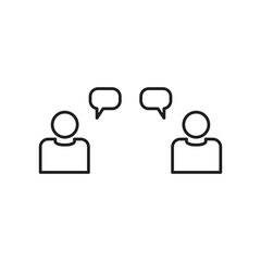 Poster - speak icon isolated sign symbol vector, simple linear illustration for web and app..eps
