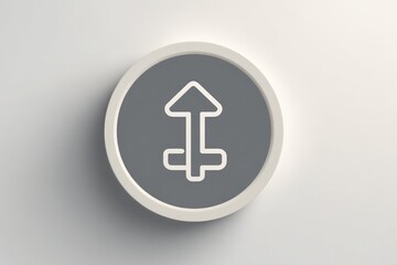 Fototapete - Gray Sagittarius symbol in white circle