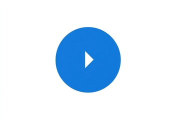 Poster - Blue circle with white play arrow (2)