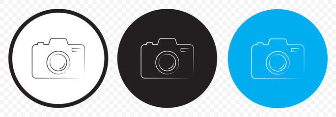 Poster - Photo camera icons set. Photography symbol. Photographing sign. Isolated vector illustration on Transparent background. EPS 10.