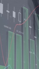 Poster - Digital animation of statistical data processing against credit card machine