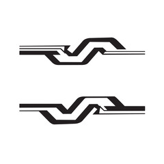 Fototapete - Abstract black graphic design featuring a futuristic style with curved lines and shapes