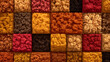© Da - A fractal pattern of carcinogenic warning labels crafted from processed meat textures, forming an infinite loop.