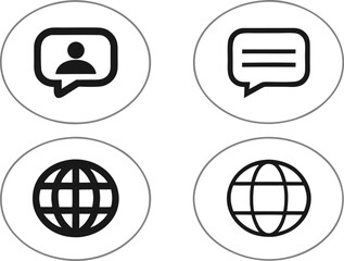 Poster - conversation and chat icon. people talk and communication symbol with speech bubble sign. transparent png and vector illustration.bubble, contact, conversation, dialogue, interface, message, signs,