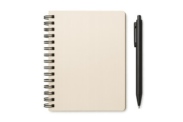 Aufkleber - Notebook with blank pages and pen on transparent background, ideal for showcasing designs or adding text