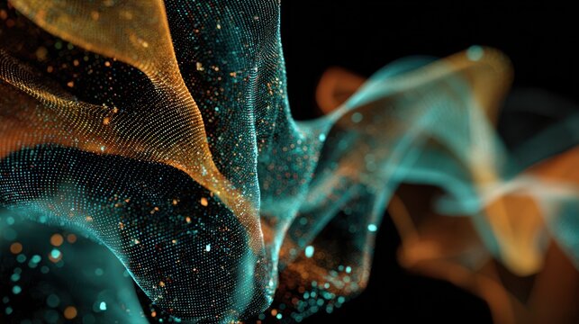 Abstract swirling particles