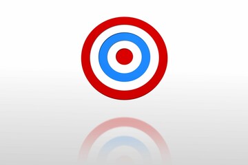 Poster - Digitally generated Blue and red target