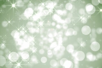 Poster - Shimmering light design on green