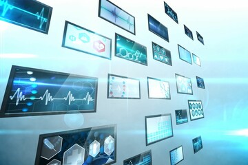 Poster - Screen collage showing medical images