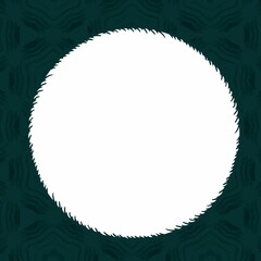 Poster - Composition of white circle with copy space over shapes
