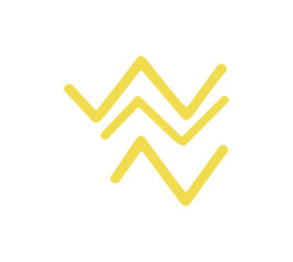 Poster - Abstract Yellow Water Sign Shape Icon Vector Design