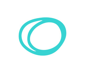 Poster - Aqua Oval Shape Icon Vector Element Design