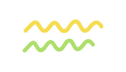 Poster - Aquarius Zodiac Sign Icon Yellow and Green Shape