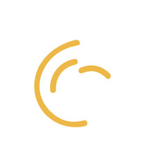 Poster - Minimalist Curved Yellow Line Design Vector Icon