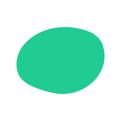 Poster - Mint Green Irregular Blob Shape Isolated Vector