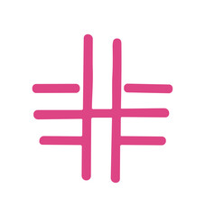 Poster - Pink Abstract Shape on White Background Illustration