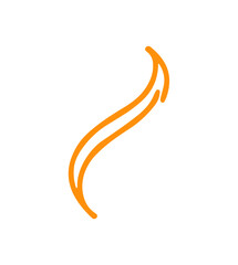 Poster - Orange double curved line design icon shape