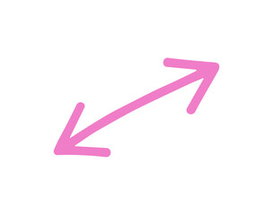 Poster - Pink Diagonal Arrow Icon Directional Sign Vector