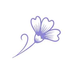 Poster - Purple Flower Vector Element Isolated on White