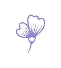 Poster - Simple Lavender Flower Icon Isolated on White