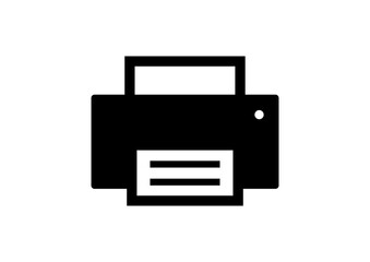 Fototapete - Ultimate Black and White Printer Icon for Graphic Design Projects and Digital Marketing Assets
